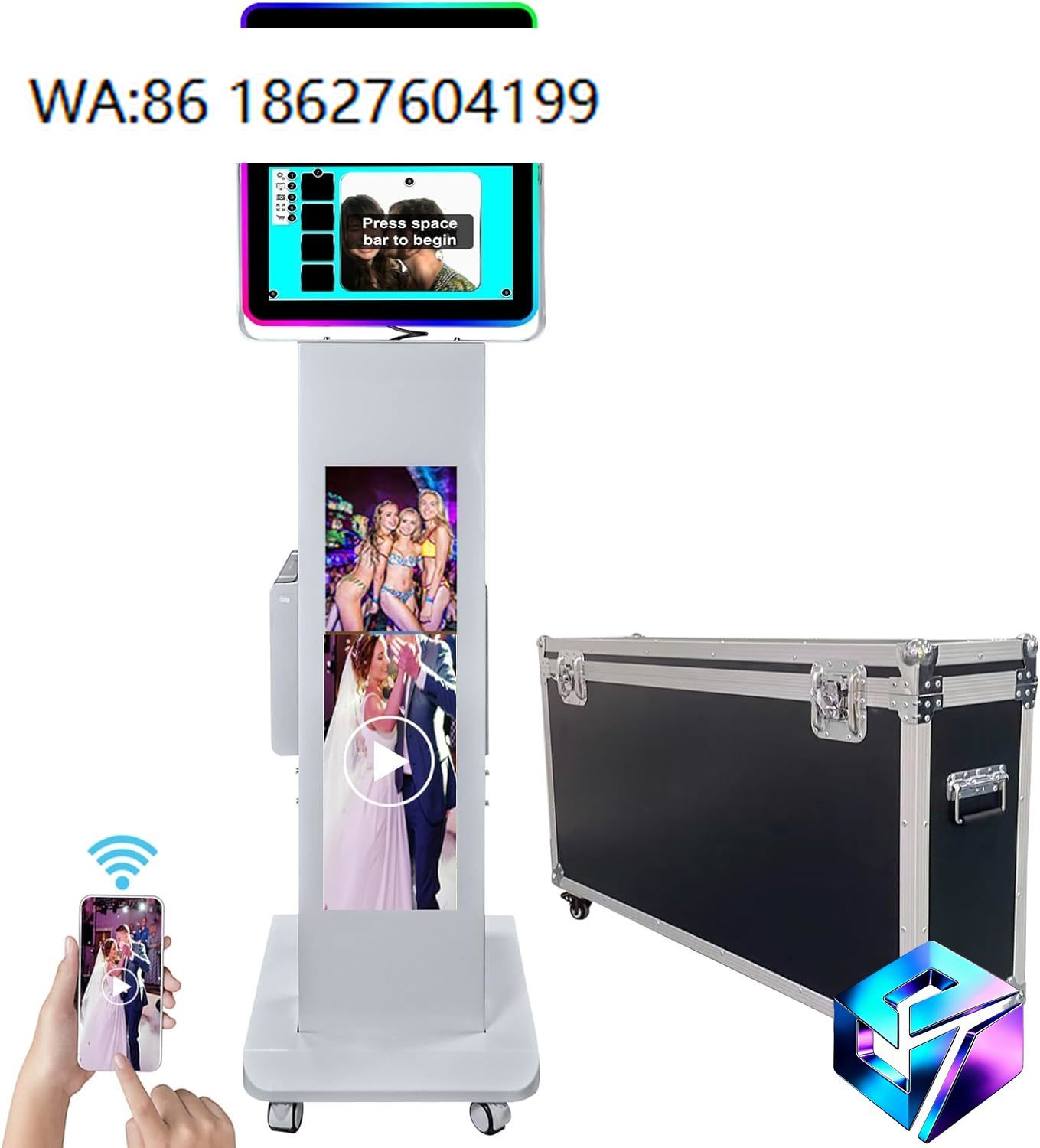Photo Booth Machine - 휴대용 LCD 스크린 DSLR 포토 부스