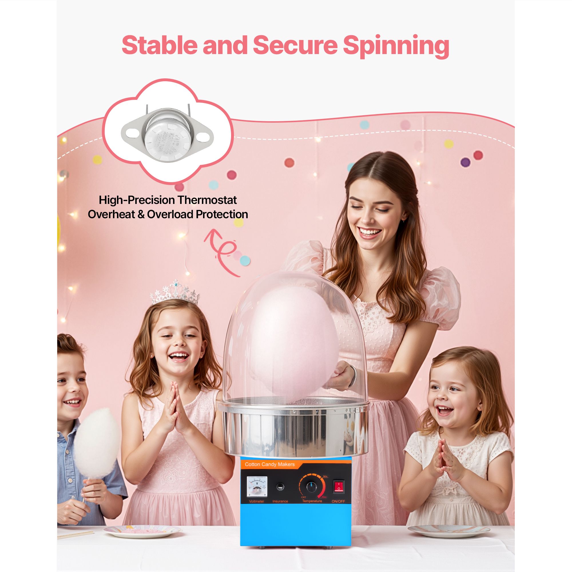 전기 솜사탕 기계, 1000W 전기 솜사탕 제조기(덮개 - Candy Floss Machine 리뷰 및 가격